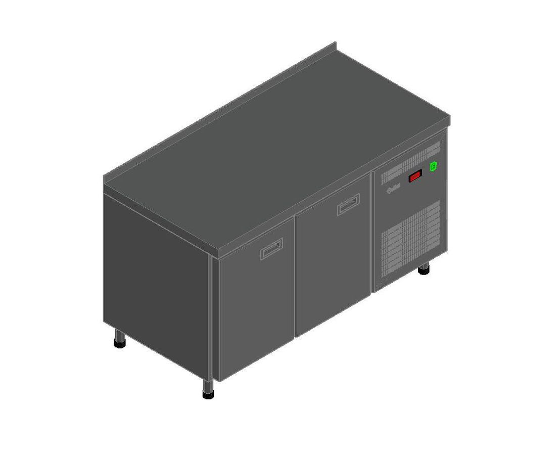 Стол холодильный abat схс 60 01 две двери борт