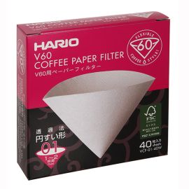 HARIO Бумажные фильтры белые для воронок (40шт) VCF-01-40W