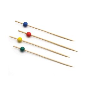 Набор шпажек 9см, бамбук, 100 шт., цвета красный, желтый, зеленый, синий BAMBA35