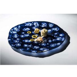 Блюдо презентационное стеклянное "Индиго" d30см, цвет синий, Indigo XGLAS-0301