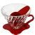 Воронка Hario VDG-02R V60 Glass Dripper 02 Red, стеклянная, изображение 3