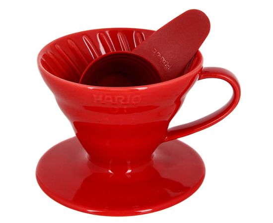 HARIO Воронка керамическая для приготовления кофе, красный VDC-01R, изображение 3