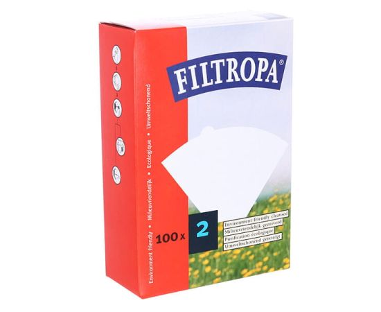 Фильтры Filtropa для кофеварок 02/100 белые 100 шт.