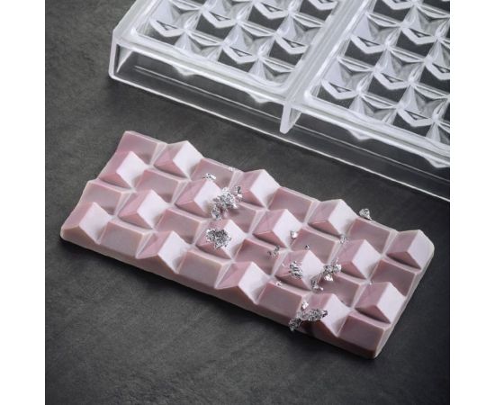 Форма д/шок. "Chocolate Bar Pixie" 154х77мм h11мм, 100гр, 3 ячейки, п/к PC5012FR