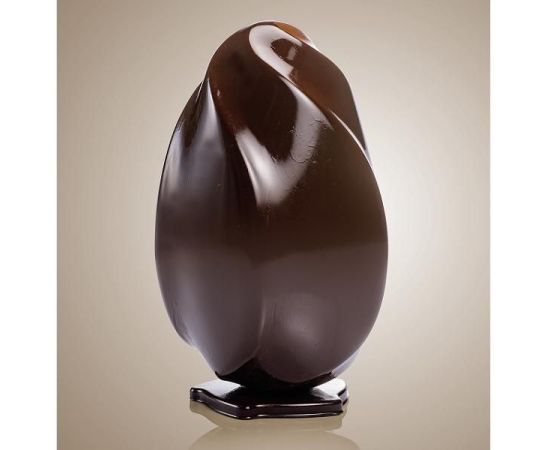 Форма д/шок. 3D "Яйцо фигурное с подставкой" d115мм h185мм, 2 ячейки, 320гр, пластик 20U3D02