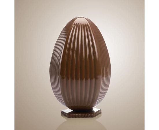Форма д/шок. 3D "Яйцо фигурное с подставкой" d120мм h185мм, 2 ячейки, 300гр, пластик 20U3D03