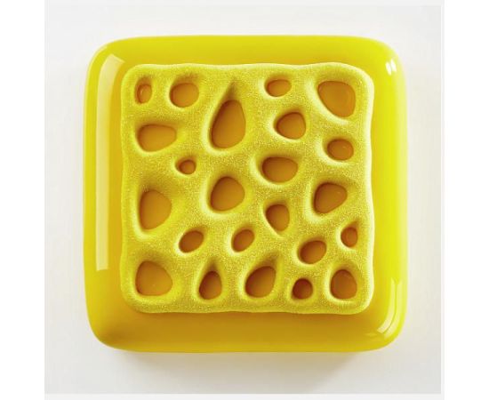 Форма для мороженого/суфле 3D "TOP Губка" 135х135мм h10мм, 80мл, 2 ячейки, силикон TOP02S