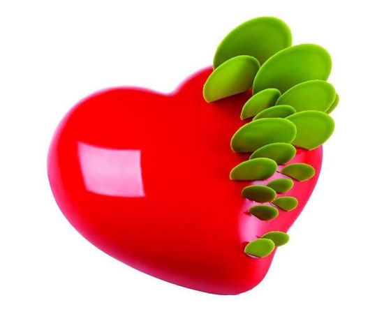 Форма для мороженого/суфле 3D "Сердце" 150х140мм h49мм (объем 0,6л), силикон KE017S