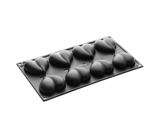 Форма силиконовая PAVOFLEX для пирож. 3D "Heart" 65х60мм h21мм, 46мл, 8 ячеек PX3206