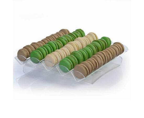 Подставка для "Macarons" 31,5х32,5см h6,5см, 5 полос, пластик, прозрачная AG05801