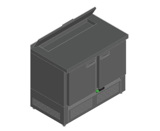 СТОЛ ДЛЯ САЛАТОВ HICOLD SLE2-11SN (1/6) З С КРЫШК.