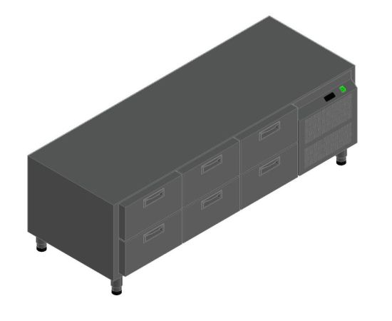 СТОЛ С ОХЛАЖД.ШКАФОМ HICOLD GN 222/TN LT БЕЗ СТОЛЕШНИЦЫ