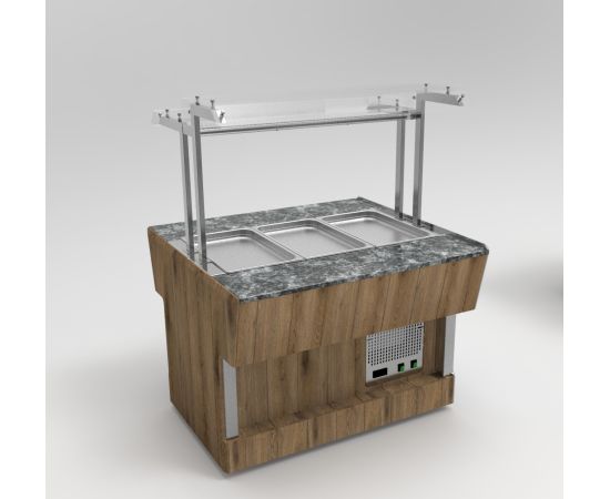 Прилавок холодильный (шведский стол островной) RС41S  805х1050х830(1465) мм