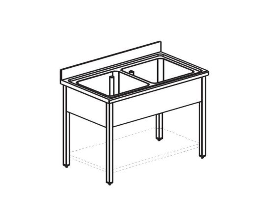 ВАННА МОЕЧНАЯ APACH CHEF LINE L2S137-55SH