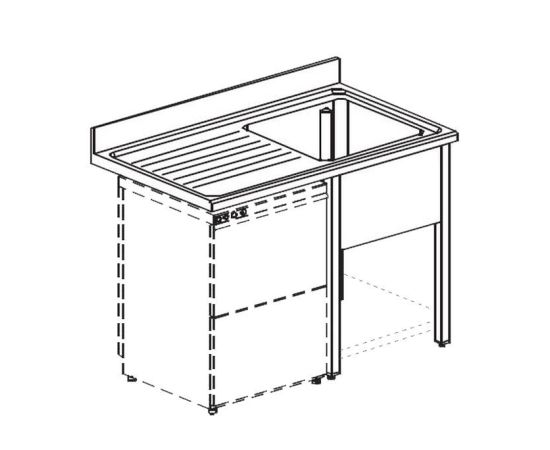 ВАННА МОЕЧНАЯ APACH CHEF LINE LS157-65LWD