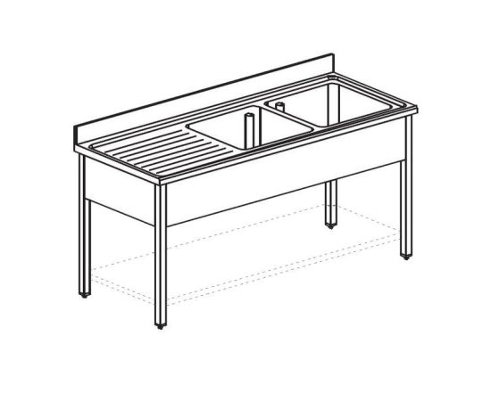 ВАННА МОЕЧНАЯ APACH CHEF LINE L2S146-44LW