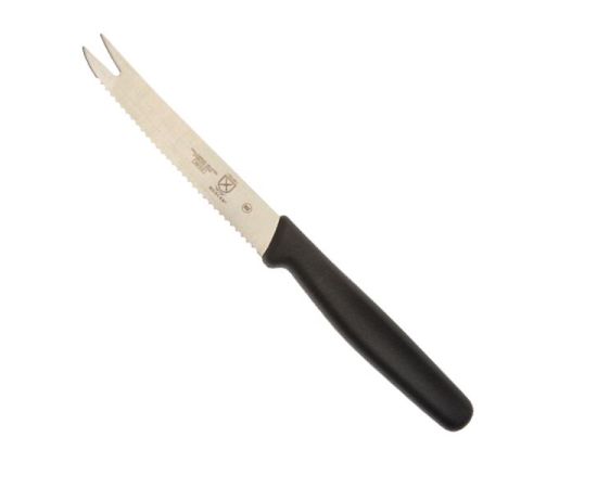 Нож барный 10,8см, с вилочкой, нерж.сталь, ручка пластиковая M33930B