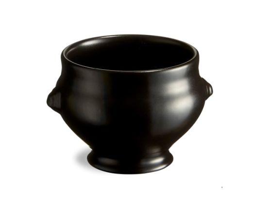 Чашка бульонная 550мл "голова льва", d12см h9см, керамика, цвет черный 660071.