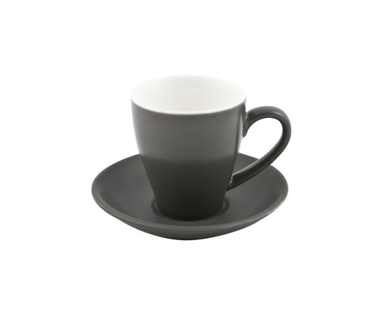 Чашка кофейная высокая 200мл (блюдце 14см), BEVANDE цвет Slate 978244