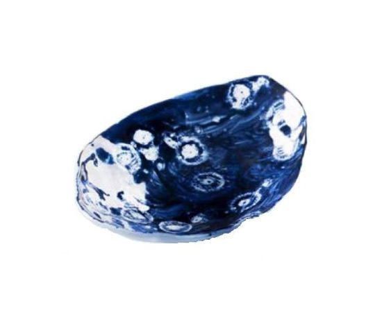 Салатник овальный стеклянный "Индиго" 0,30л 25х19см, цвет синий, Indigo XGLAS-0305