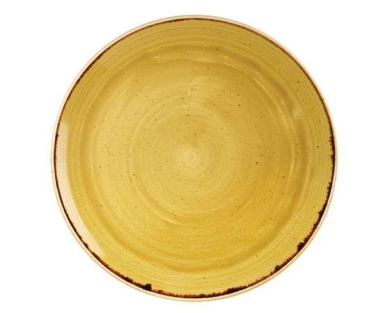 Тарелка мелкая 32,4см, без борта, Stonecast, цвет Mustard Seed Yellow SMSSEV121