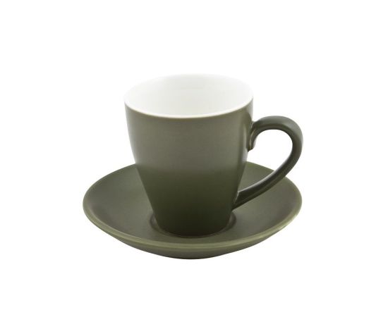 Чашка кофейная высокая 200мл (блюдце 14см), BEVANDE цвет Sage 978243