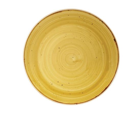 Тарелка мелкая 21,7см, без борта, Stonecast, цвет Mustard Seed Yellow SMSSEVP81