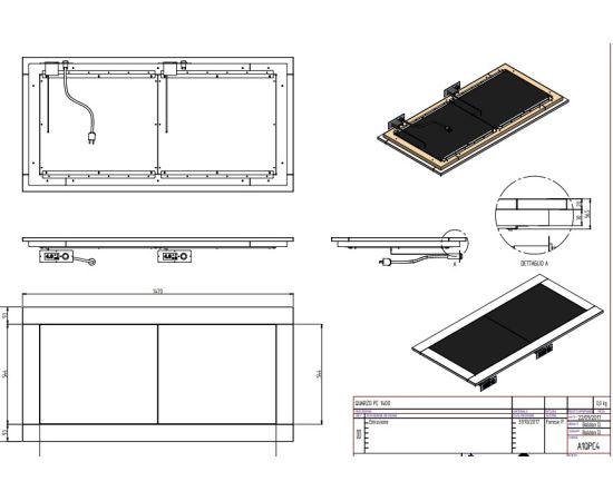 ПОВЕРХНОСТЬ ТЕПЛОВАЯ QUARZO PC 1400 ВСТР. ЦВЕТ 1114