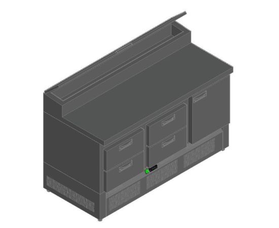 СТОЛ ДЛЯ ПИЦЦЫ HICOLD PZE2-221/GN (1/6H)