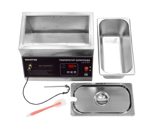 Мармит шоколада и глазурей с 1 ванной GN1/3, электронный термостат, термощуп Kocateq DHC meltingchoc, изображение 3