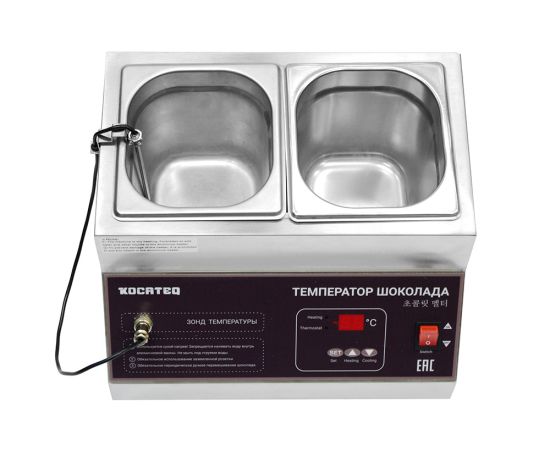 Мармит шоколада и глазурей с 1 ванной GN1/3, электронный термостат, термощуп Kocateq DHC meltingchoc, изображение 4