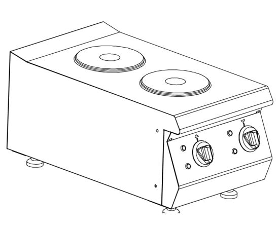 Плита электрическая настольная с 2 конфорками Kocateq 0M0PE1, изображение 3